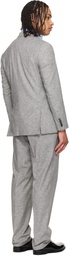 Hugo Gray Two-Piece Modern-Fit Sharkskin Suit