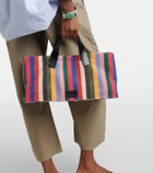 Staud Port Medium striped canvas tote bag