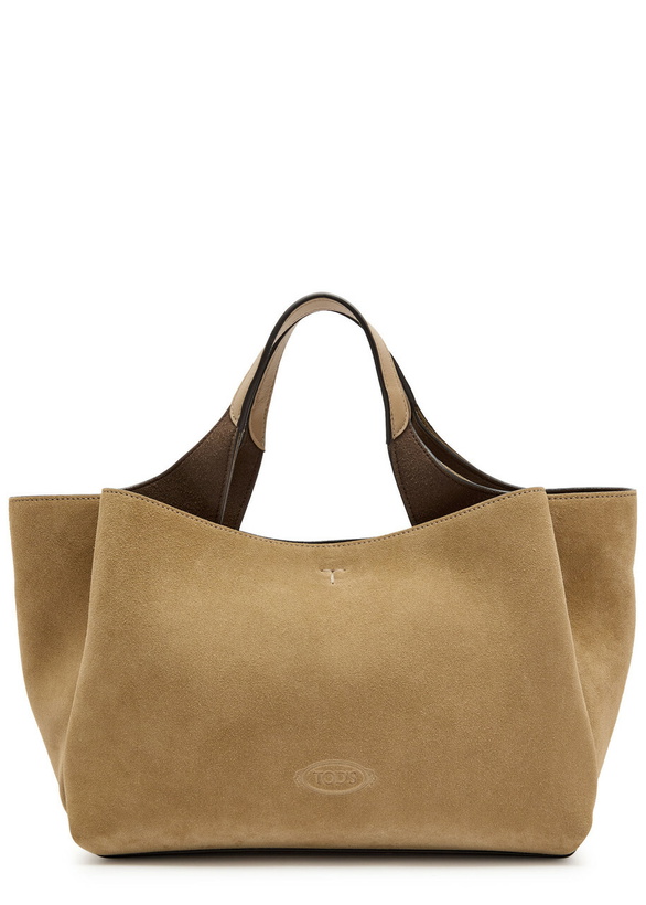 Photo: Tods Suede top Handle bag - Tan - One Size