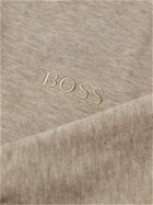 Hugo Boss - Cotton-Blend Jersey Zip-Up Hoodie - Neutrals