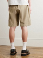 Universal Works - Wide-Leg Cotton-Blend Seersucker Shorts - Neutrals