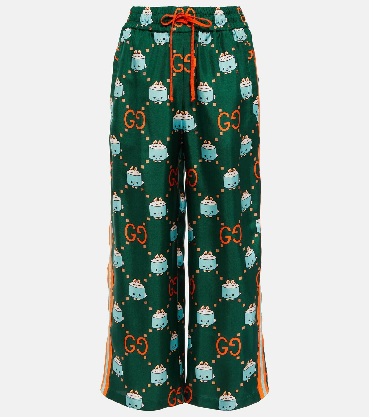 Gucci - Logo silk sweatpants