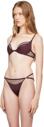 Nensi Dojaka Purple Calvin Klein Edition Plunge Bra