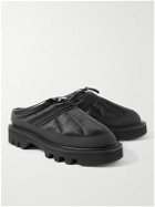 Sacai - Rubber-Trimmed Shearling-Lined Quilted Padded Shell Slip-on Sneakers - Black