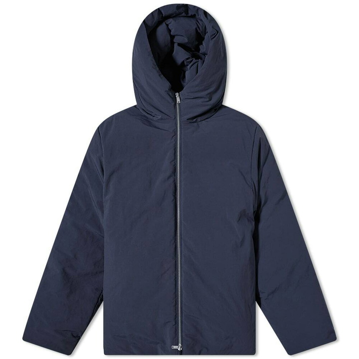 Photo: Jil Sander Men's Recycled Down Hooded Jacket in Navy