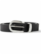 SECOND / LAYER - Throwing Fits Doc 2.5cm Leather Belt - Black