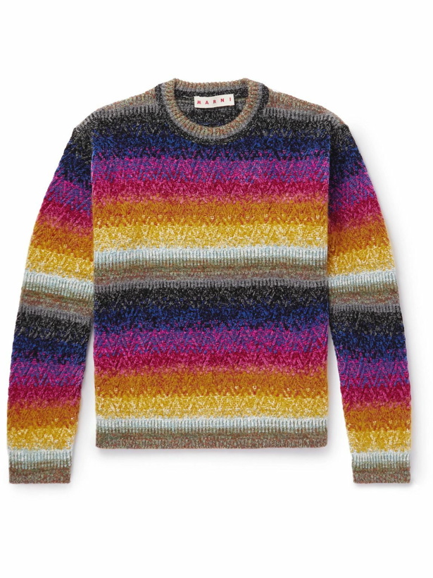 Photo: Marni - Striped Chenille Sweater - Multi