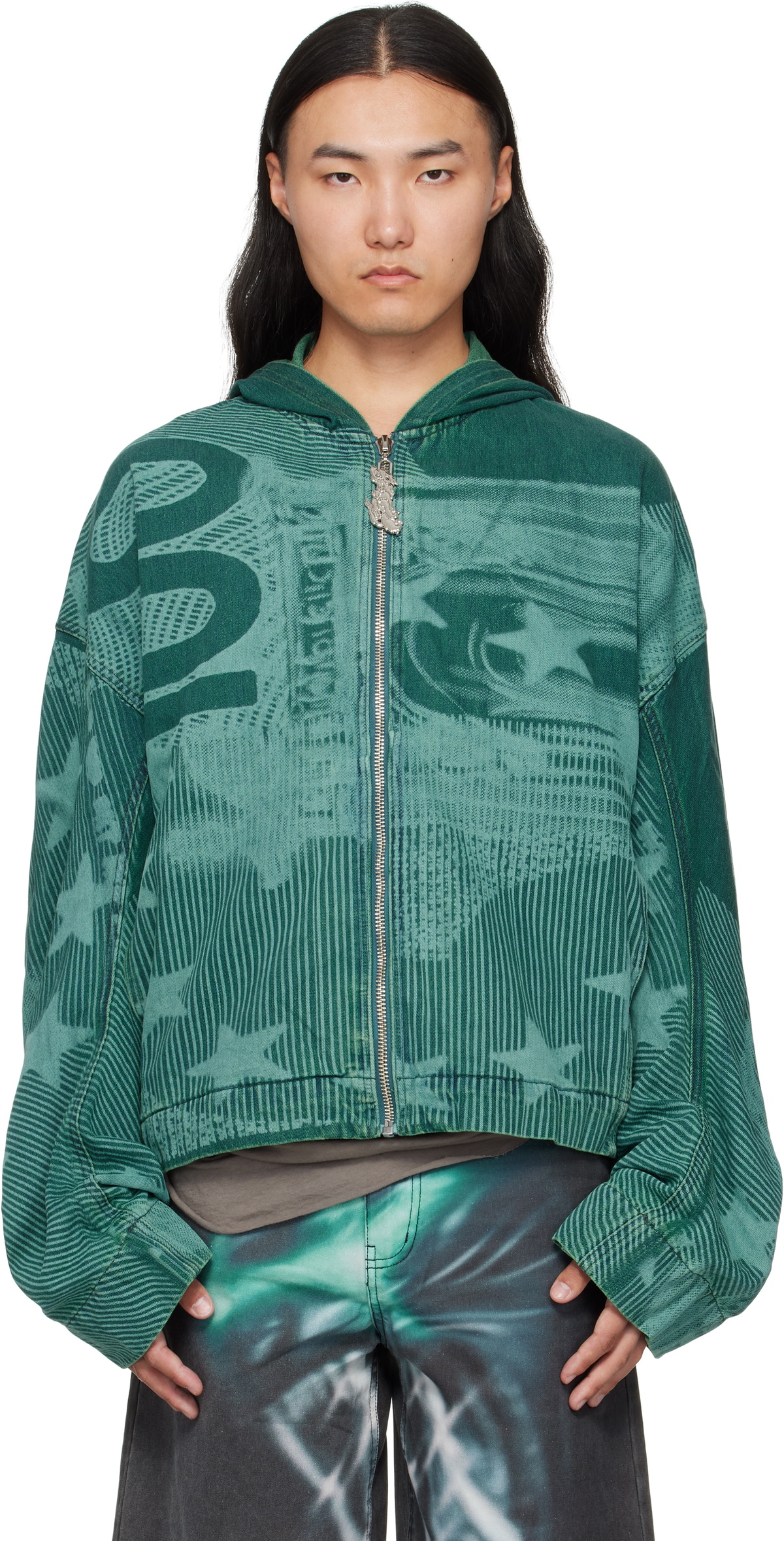 Gerrit Jacob Blue Hooded Denim Jacket