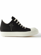 DRKSHDW by Rick Owens - Embroidered Denim Sneakers - Black