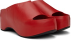 Marni Red Platform Heeled Sandals