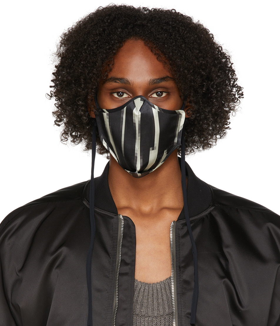 Rick Owens Black Graphic Mask Rick Owens