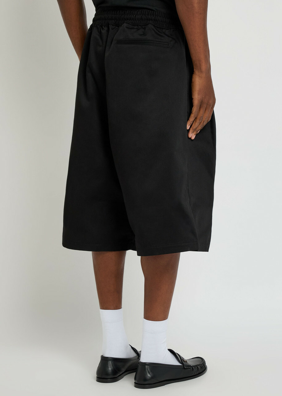 Willy Chavarria Orale Canvas Shorts Black
