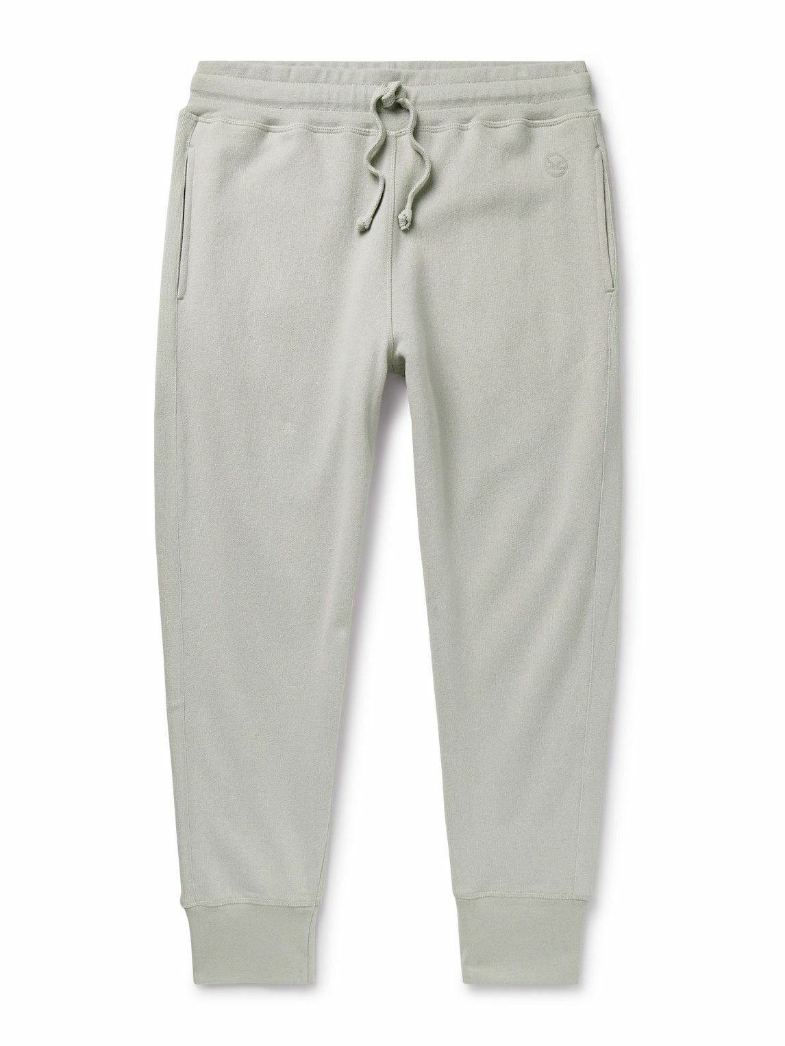 Kingsman - Logo-Embroidered Tapered Cotton and Cashmere-Blend Jersey Sweatpants - Gray