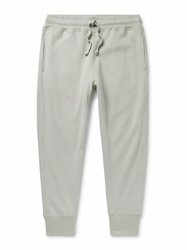 Photo: Kingsman - Logo-Embroidered Tapered Cotton and Cashmere-Blend Jersey Sweatpants - Gray