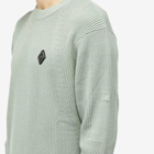 A-COLD-WALL* Men's Fisherman Rib Knit Top in Light Grey