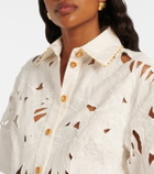 Zimmermann Mahon embroidered cotton poplin shirt