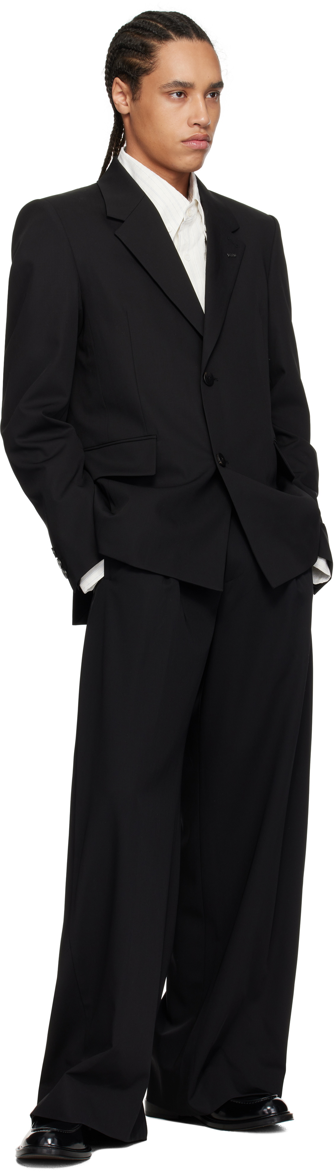 WOOYOUNGMI ブラック　Folding トラウザーズ WOOYOUNGMI ブラック Folding トラウザーズ