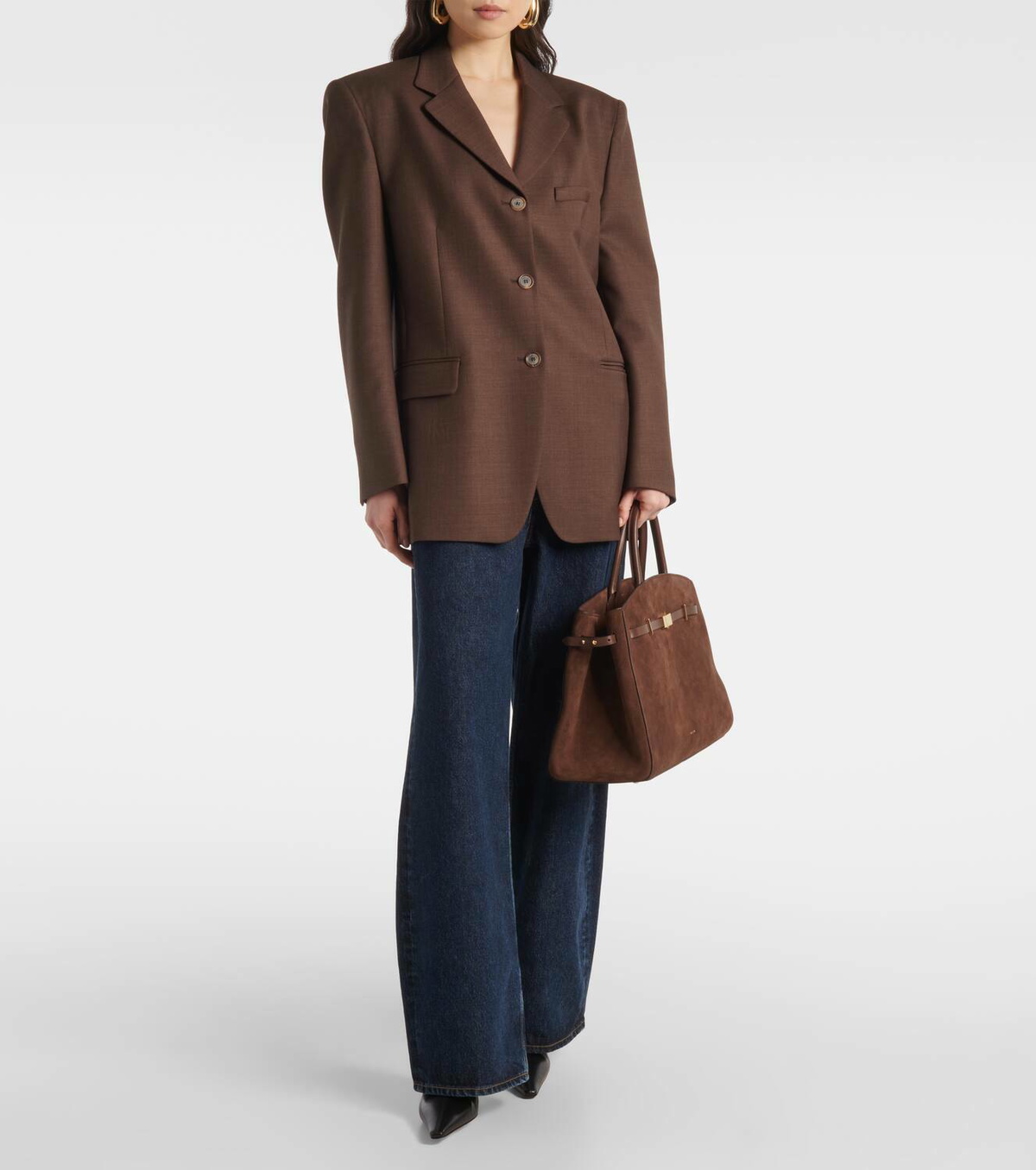 DEMELLIER Hudson スモール スエード トートバッグ DeMellier Hudson Small suede tote bag DeMellier