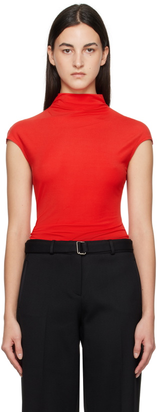 Photo: Paris Georgia Red Asymmetric T-shirt