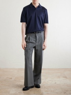 Herno - Open-Collar Cotton Polo Shirt - Blue