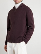 UMIT BENAN - Sunset Cashmere and Silk-Blend Zip-Up Hoodie - Brown