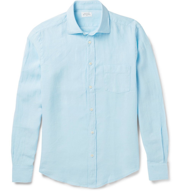 Photo: Hartford - Linen Shirt - Men - Blue