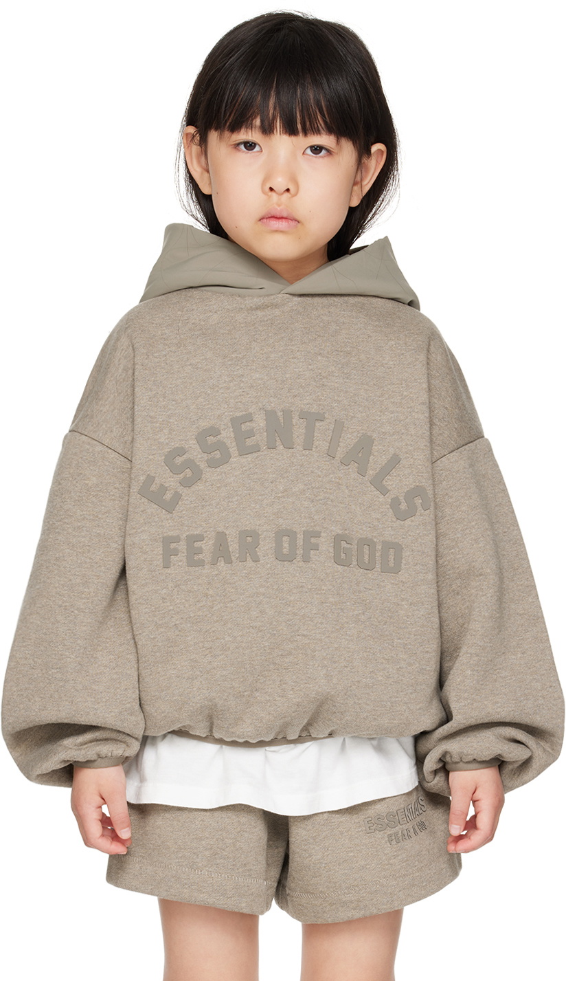 Fear of God ESSENTIALS Kids Gray Bonded Hoodie