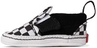 Vans Baby Black & White Checker Slip-On V Crib Sneakers