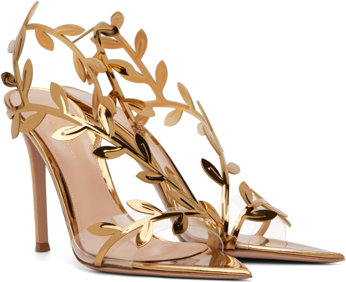 Gianvito Rossi Gold Flavia Heeled Sandals