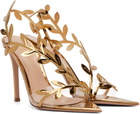 Gianvito Rossi Gold Flavia Heeled Sandals