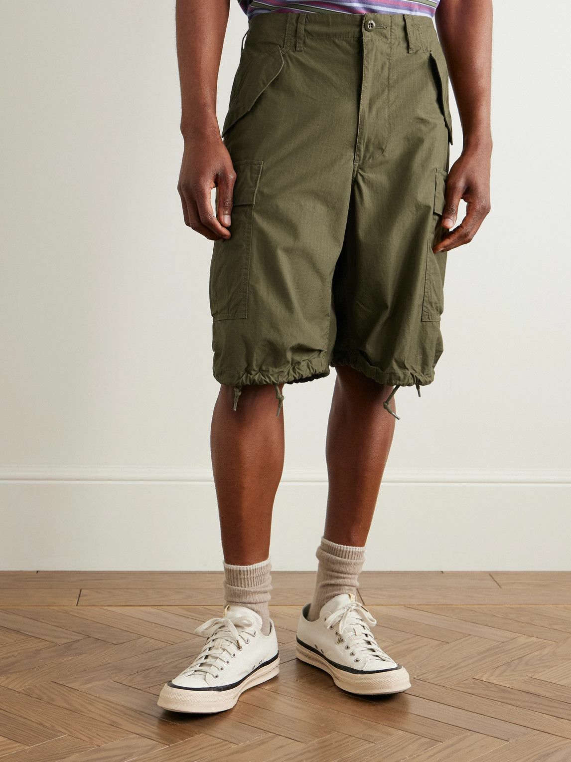 Beams Plus - Straight-Leg Cotton-Ripstop Cargo Shorts - Green