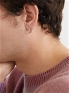 KOLOURS JEWELRY - Fortis Medium White Gold Diamond Single Hoop Earring
