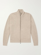 Frescobol Carioca - Minas Merino Wool Zip-Through Sweater - Neutrals