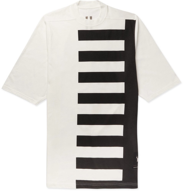 Photo: Rick Owens - DRKSHDW Oversized Printed Cotton-Jersey T-Shirt - Men - White