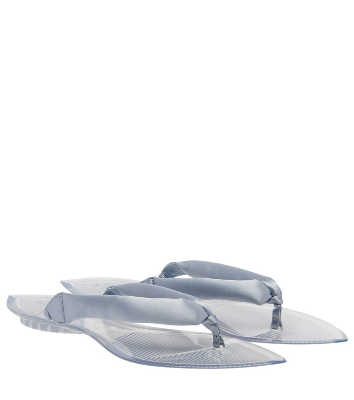 Photo: Alaïa Invisible satin thong sandals