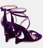 Tom Ford Paradis velvet wedge sandals
