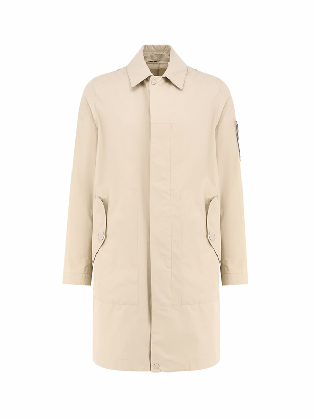 Photo: Stone Island Organic Cotton Trench With Iconic Patch