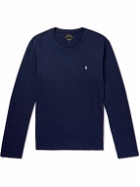 Polo Ralph Lauren - Logo-Embroidered Cotton-Jersey Pyjama Top - Blue