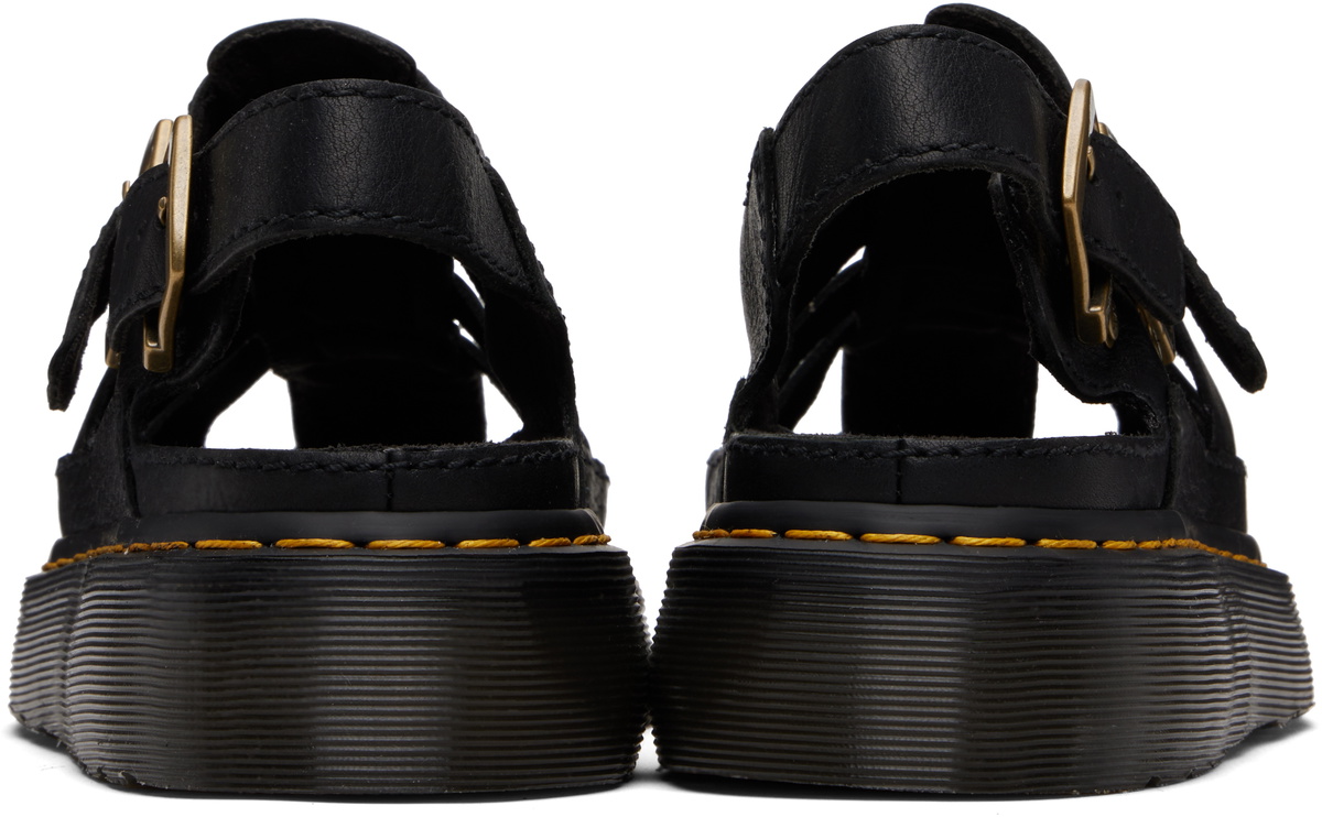 Dr. Martens Black Wrenlie Grizzly Leather Fisherman Sandals