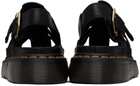 Dr. Martens Black Wrenlie Grizzly Leather Fisherman Sandals