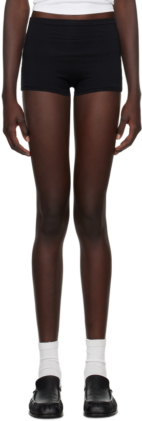 Photo: ÉTERNE Black High-Rise Shorts