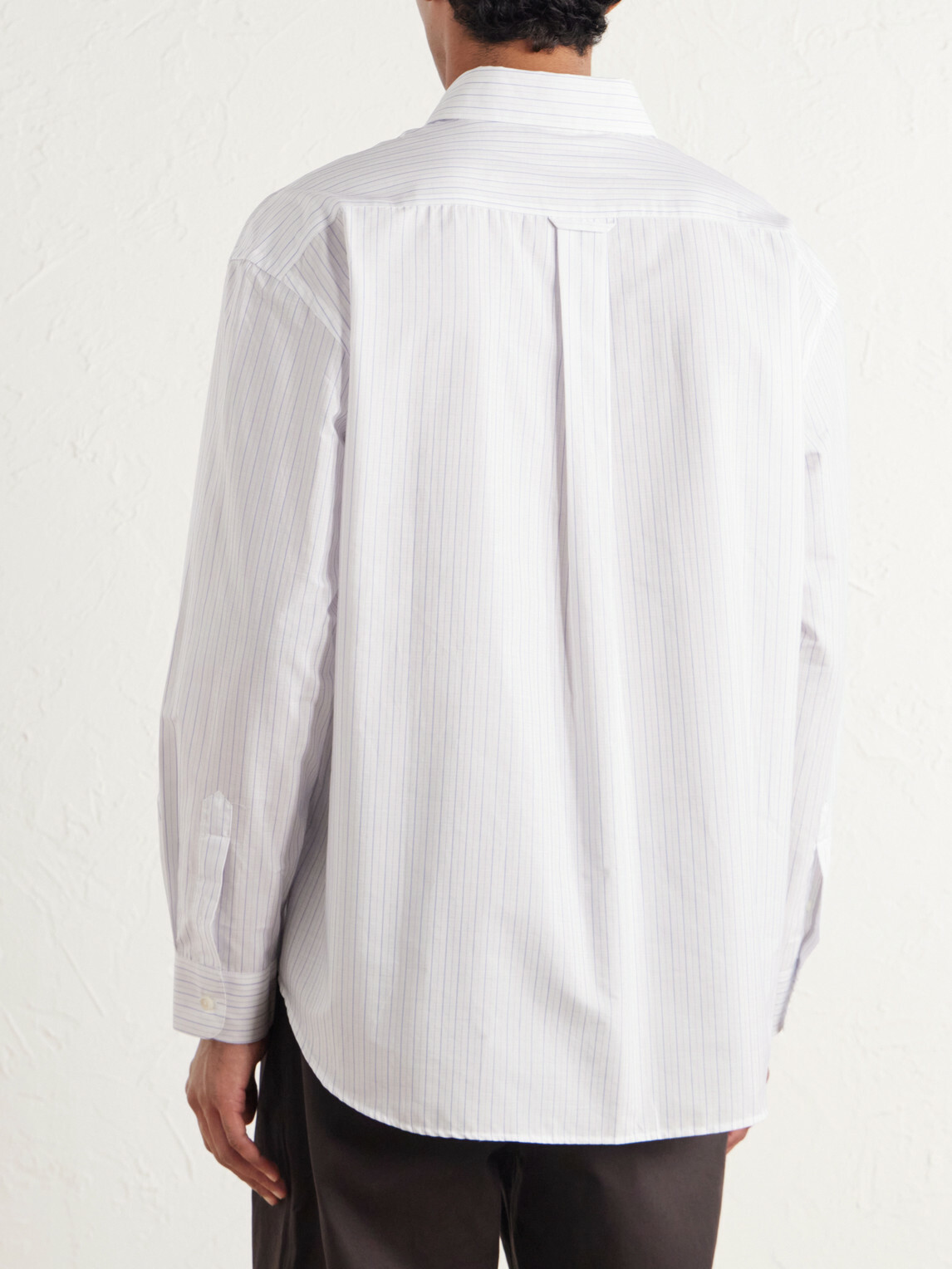 De Bonne Facture - Architect Striped Cotton-Poplin Shirt - White