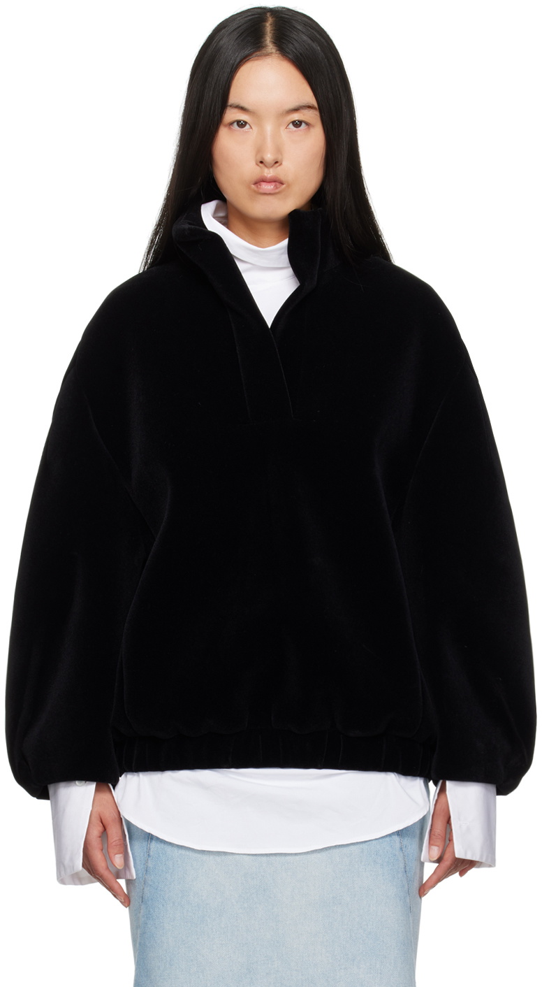 Dries Van Noten Black Velvet Loose Fit Jacket Dries Van Noten