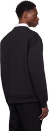 Hugo Black Stacked Logo Badge Sweatshirt