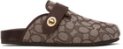 Coach 1941 Brown Signature Jacquard Clogs