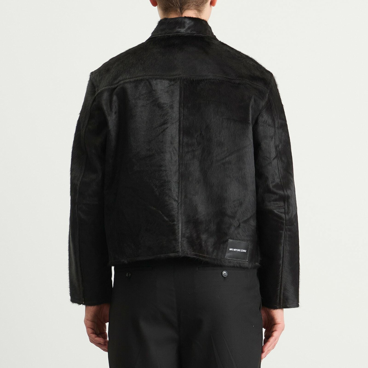 MKI MIYUKI ZOKU 黒レザージャケット XXL MKI Men's Cropped Cow Hair Rider in Deep Brown MKI Miyuki-Zoku