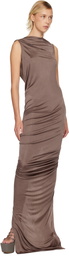 Rick Owens Lilies Taupe Concordians Eva Maxi Dress