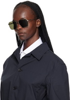 ZEGNA Gold Aviator Sunglasses