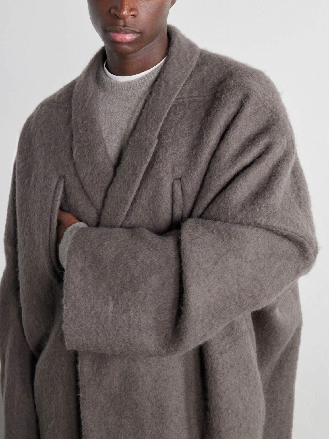 Rick Owens - Poiret Alpaca and Wool-Blend Coat - Gray