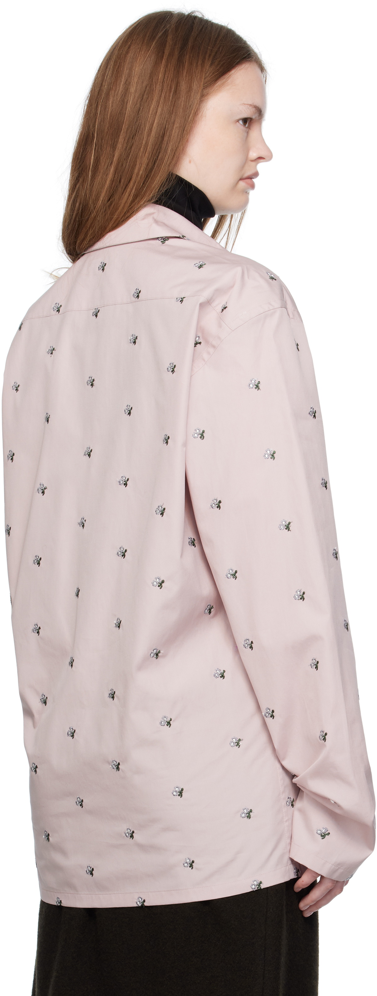 Rier Pink Embroidered Shirt
